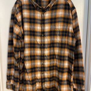 Croft & Barrow Yellow and Blue Plaid Shirt